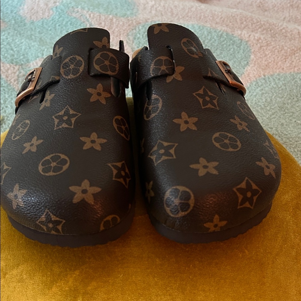 Brown Monogram Clogs NWOB